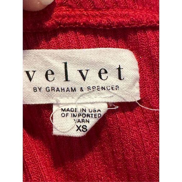 VELVET By Spencer & Graham Red Viscose Cardigan Medium - Picture 8 of 11